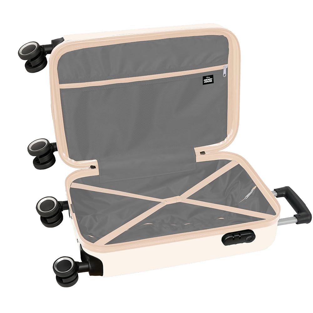 safta MICKEY MOUSE BABY - Trolley da cabina 20 pollici, valigia con ruote, lucchetto di sicurezza, valigia leggera, 34,5 x 20 x 55 cm, Blu chiaro, M, Casual