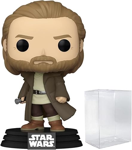 POP Star Wars OBI-Wan Kenobi (Ben) Funko Figura de vinilo (empaquetado con funda protectora de caja compatible), multicolor, 3.75 pulgadas
