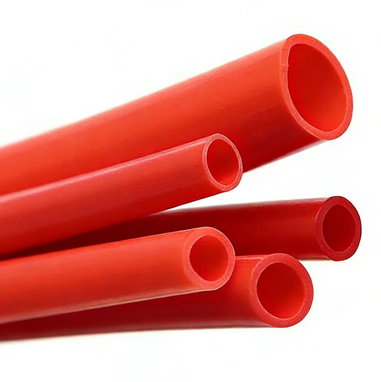 MTADSBKFP Clear Industrial Plastic Tubing PTFE Tube 10mm ID 11-12mm OD 4m Multiple Sizes For Workshop(Red 10mm*12mm)