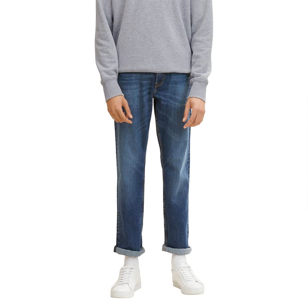 TOM TAILOR Herren Marvin Straight Jeans, 10119 - Used Mid Stone Blue Denim, 40W / 32L