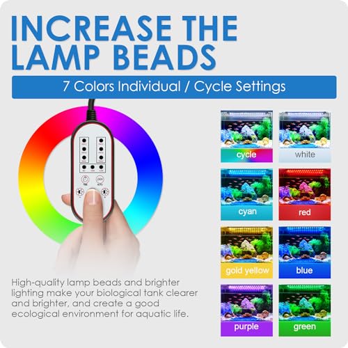 Gamalta YD-HG-300 Aquarium Light, 14W 24/7 Natural Mode thumb #3