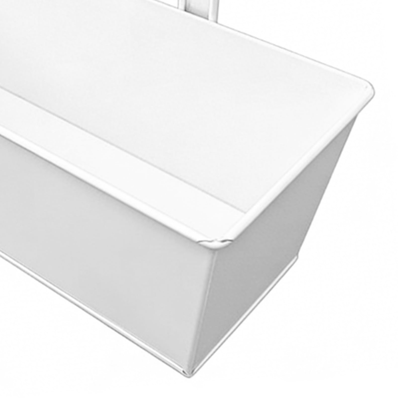 Cocoarm Metalowa Wisząca Donica 2 szt. Donica z metalową balustradą 16,3 X 5,5 X 4,9 Cala z Hakami Drenażowymi dla Użytkowników Balkonów, Ganków, Płotów Ogrodowych (Duży)