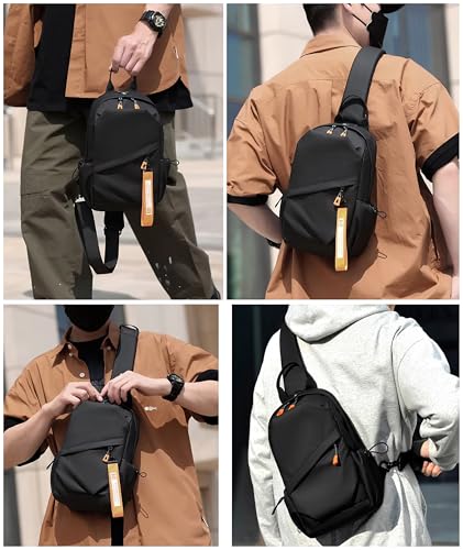 Image of ARURA (LABEL) Multifunction Anti-theft Shoulder Bag Crossbody Bag Travel Sling Bag with USB Port and Code Lock Messenger Backpack Chest Bag for Male Female
