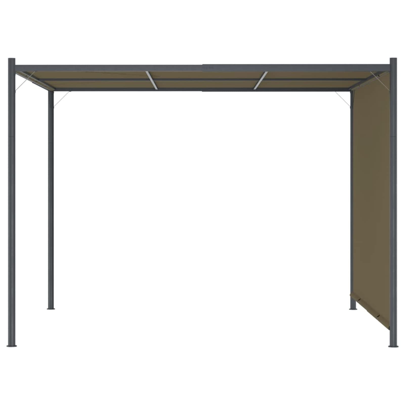 Gazebo da Giardino con Tetto Retrattile 3x3 m Talpa 180 g/m²,Gazebo Pergola Con Telo Impermeabile Richiudibile E Struttura Rettangolare In Acciaio Inossidabile Ad Alta Densità,Per Arredo Giardin
