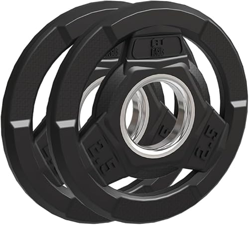 Placa de peso de 2 pulgadas con revestimiento de goma olímpico para barra, placas de peso de hierro fundido sólido para entrenamiento de fuerza,