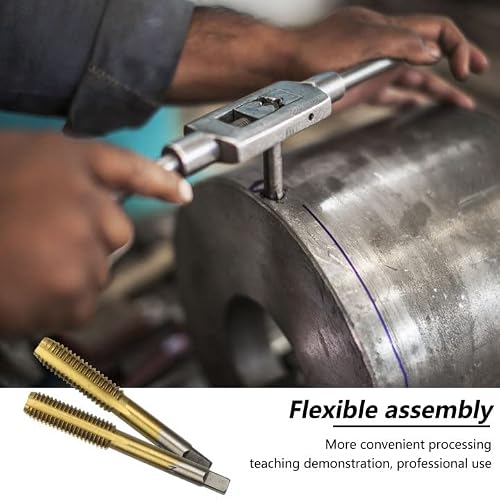 Wakuka Tap and Die Set Bearing Steel & Titanium Coated (86 Piece Set with Metal Storage Case) Metric & SAE Sizes for Internal and External Threading Tapping repair…