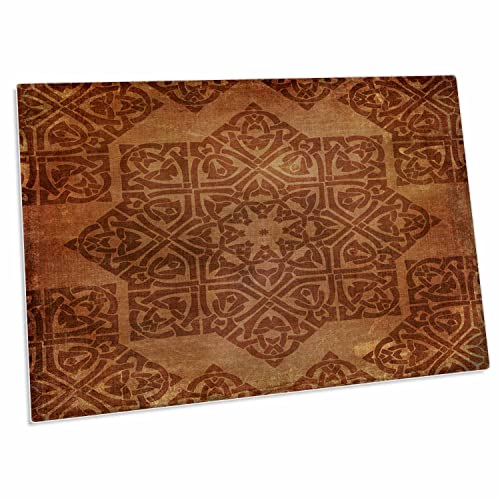3dRose Pad de escritorio con diseño ornamental oriental marrón