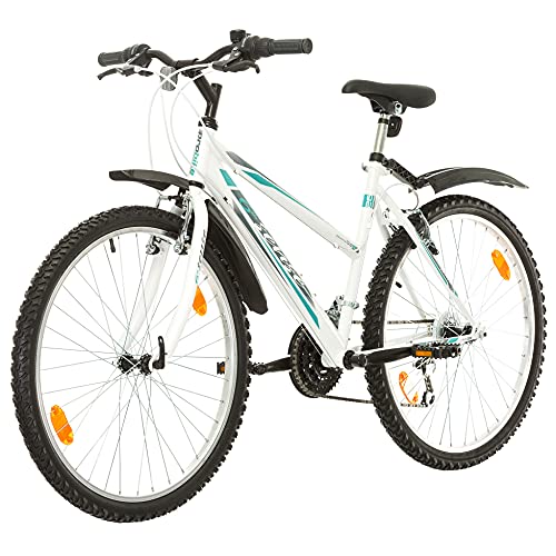 Multibrand, PROBIKE 6th Sense, 460mm, 26 Zoll, Mountainbike, Shimano 18 Gang, Schutzblech-Set, Für Damen (Türkis/Weiss+Kotflügel) – Bild 6