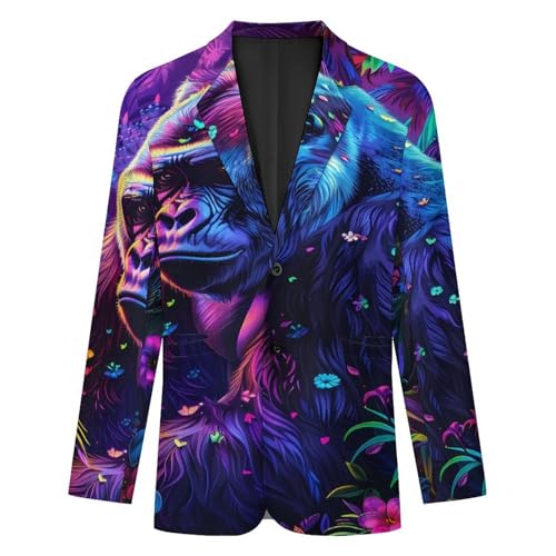 Gorilla Mens Casual Blazer Button Suit Jacket Lightweight Sport Coat for Work Business4