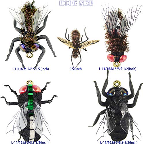 image for YAZHIDA Realistic Flies Fly Fishing Flies kit - Fly Assortment Trout B