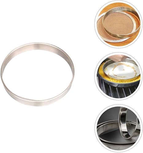 Miniatura 4 de YARNOW Anillos de acero inoxidable para magdalenas de 7 pulgadas, moldes redondos para cortar pizza, huevos para panqueques, herramientas para