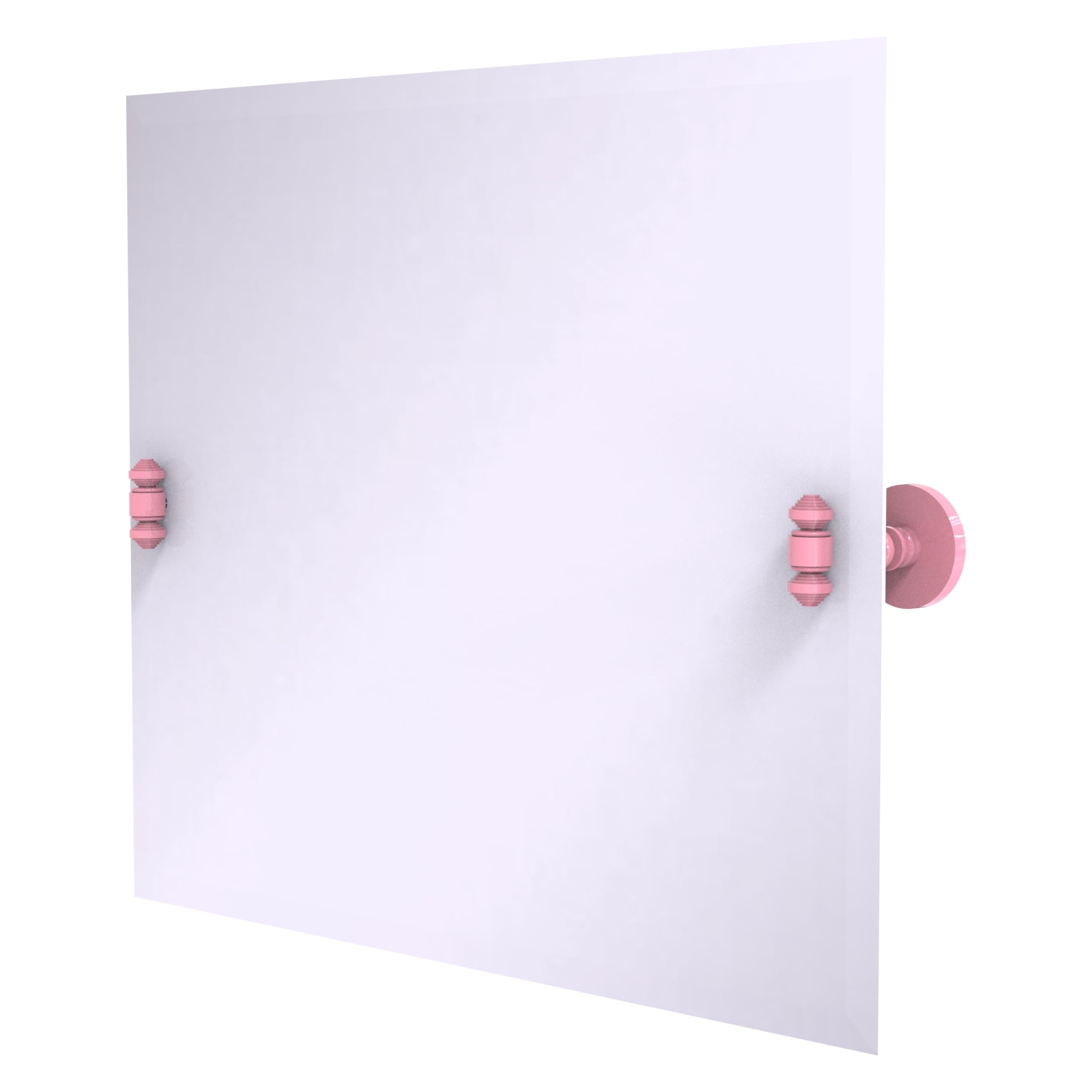 Allied Brass SB-93-PNK Frameless Landscape Rectangular Tilt Mirror with Beveled Edge, Pink