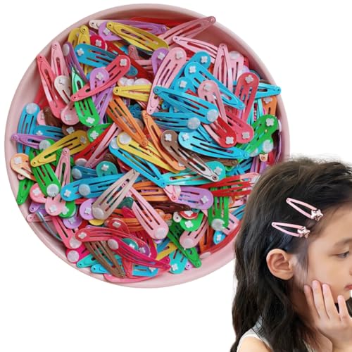 �w�A�s�� ���F 100�� ������ �w�A�N���b�v �O�� �N���b�v �J���t�� DIY �p�b�`���s�� �~�b�N�X�J���[ NYANDELMO ND-0156-R04-MC-100ps