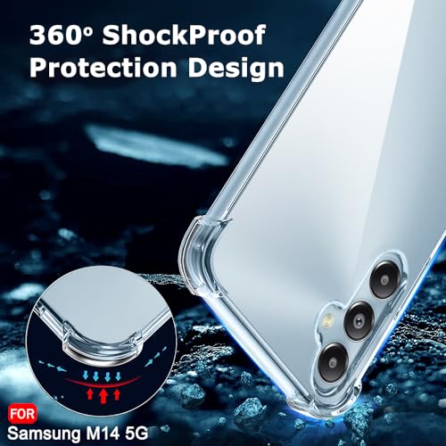 Image of TheGiftKart Transparent Crystal Clear Back Cover Case for Samsung Galaxy M14 5G | Shockproof Soft TPU Case | Cushioned Edges for Ultimate Protection Back Cover Case (TPU, Transparent)