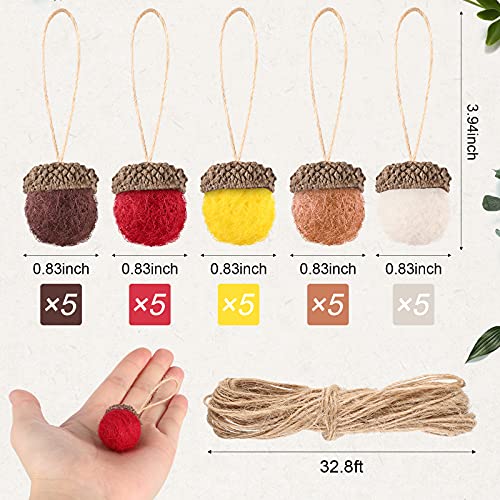 Irenare 25 Ornamento di Ghiande in Feltro