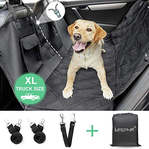 LIFEFAIR Upgraded Waterproof 900d Oxford Dog Seat Cover Hammock, Dog Seat Covers