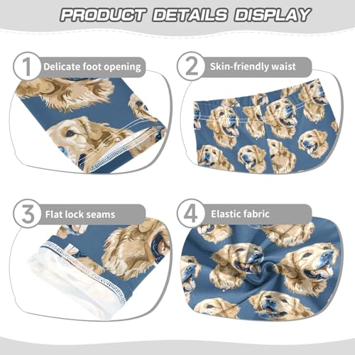 Labrador Golden Retriever Dog Girls Leggings Kids Yoga Pants Athletic Tights Pants 4-10 Years3