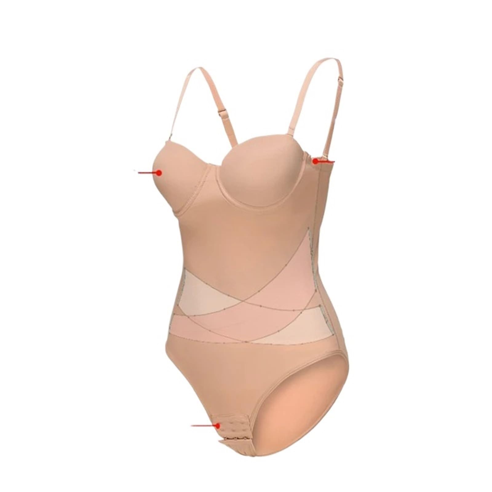 WNBFTTK Faja Mujer Body de mujer adelgazante | Shaper Tummy Control Shapewear Correa de hombro desmontable Ropa interior femenina