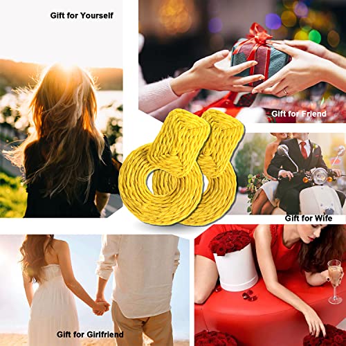 Orecchini in stile boho, Orecchini in rafia