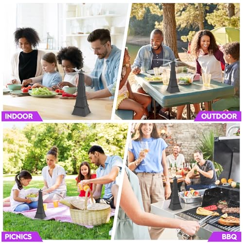 Fly Fans for Tables, Fly Repellent Fan Keep Flies Away, Battery Powered Bug Fans with Holographic Blades for Picnic, BBQ, Restaurant, Party and Kitchen, Indoor and Outdoor 4 Pack