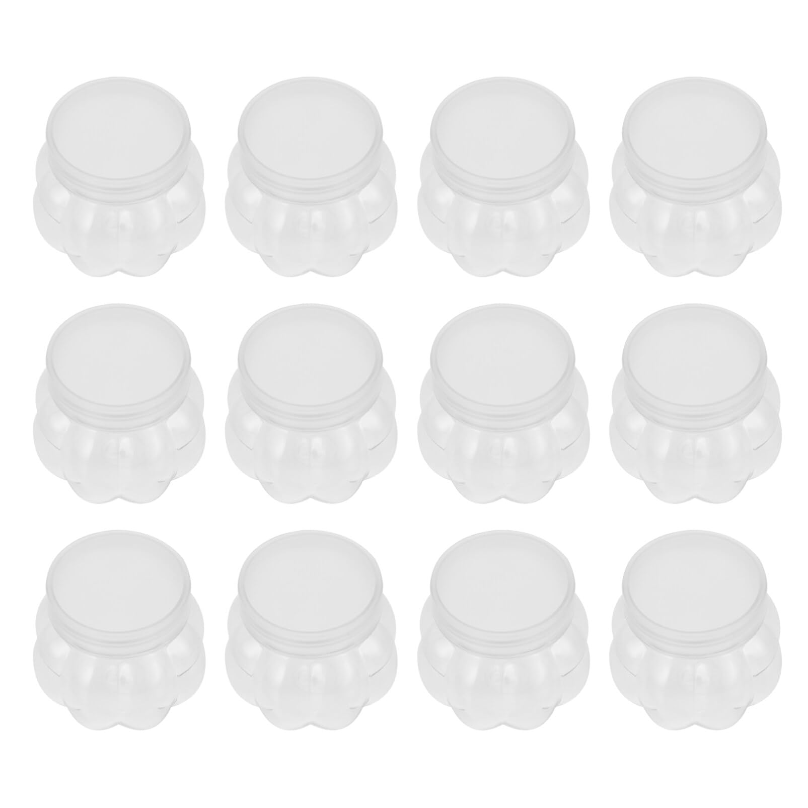 Angoily 12pcs Pet Pumpkin Jar Festival Props Storage Holder Candy Case Jars Party Supplies Wrapping Jar Pumpkin Candy Jars Candy Container Candy Storage Container Mini Candy Jars