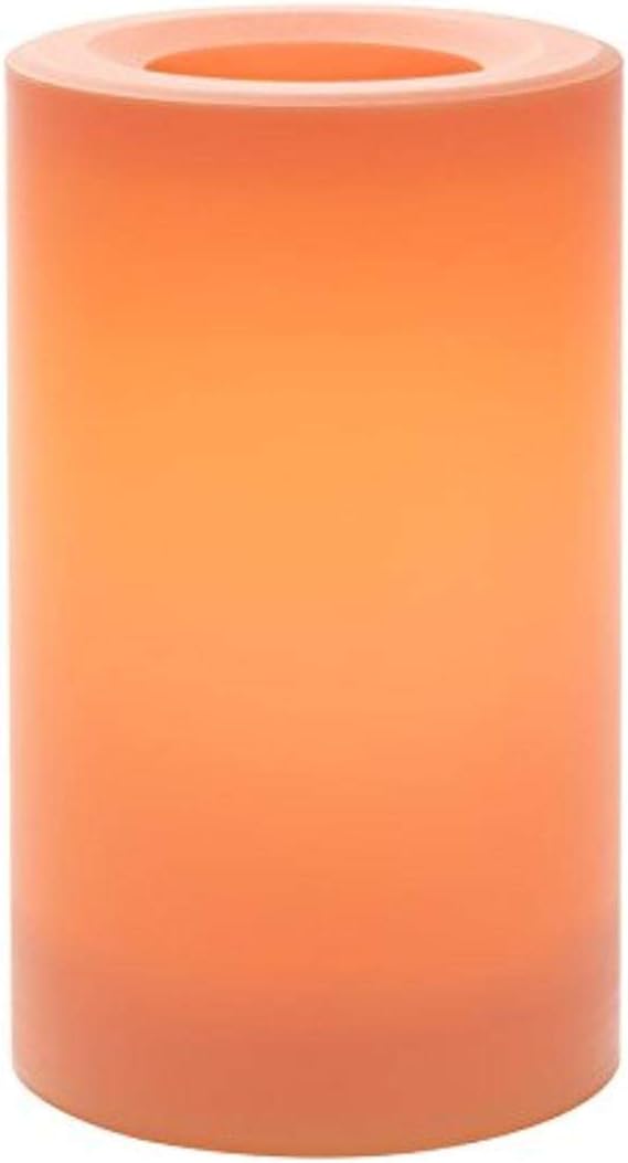Sterno Home CGT20305SC Indoor/Outdoor Plastic Pillar Candle with 5-Hour Timer, 3 5-Inch, Sunrise