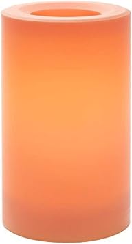 Sterno Home CGT20305SC Indoor/Outdoor Plastic Pillar Candle with 5-Hour Timer, 3 5-Inch, Sunrise