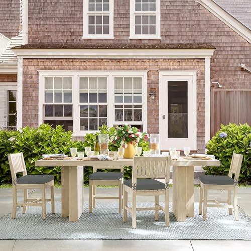 Image of Basic Beyond Outdoor Chair Cushions Set of 2, Square Corner Outdoor Cushions for Patio Furniture, Water Resistant Patio Chair Cushions with 2 Ties, 18.5x16x3, Charcoal Grey