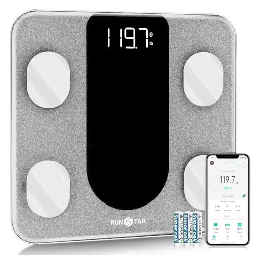 RUNSTAR Smart Body Fat Scale, Dark Black