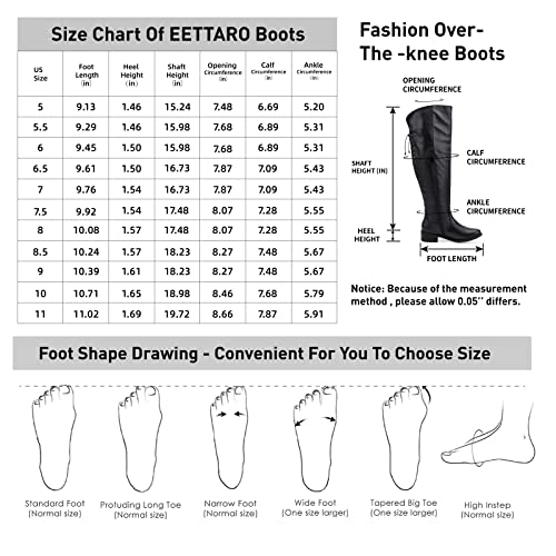 Eettaro Women's Over The Knee Boot Fashion Lace Up Tight High Boots Side Zip Block Heel Riding Booties(Black Pu, Numeric_8) #TOP4