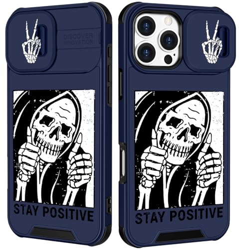 Image of Funermei for iPhone 16 Pro Max Case - Women Girls Cute Phone Cover Girly Pretty Aesthetic Skull Unique Design with Camera Cover Funda for Apple for iPhone 16 Pro Max