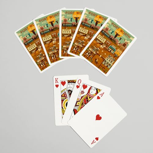 Baraja de 52 cartas poker Fort Worth Texas Geométrica miniatura 7