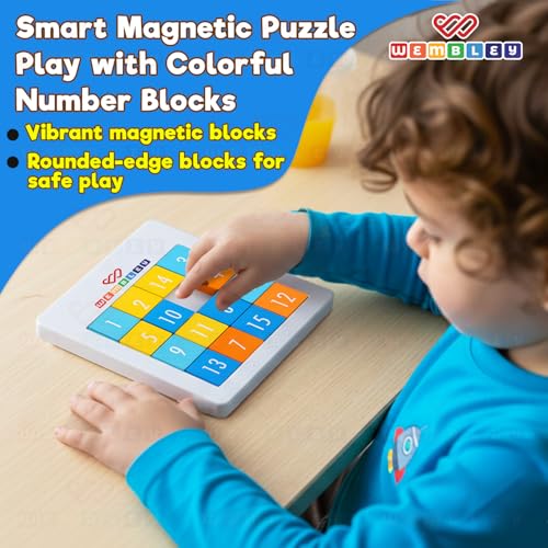 Image of Wembley Number Brain Puzzle Game for Kids | Educational Toy for Boys & Girls Ages 5-14 Years | Improves Focus & Problem Solving