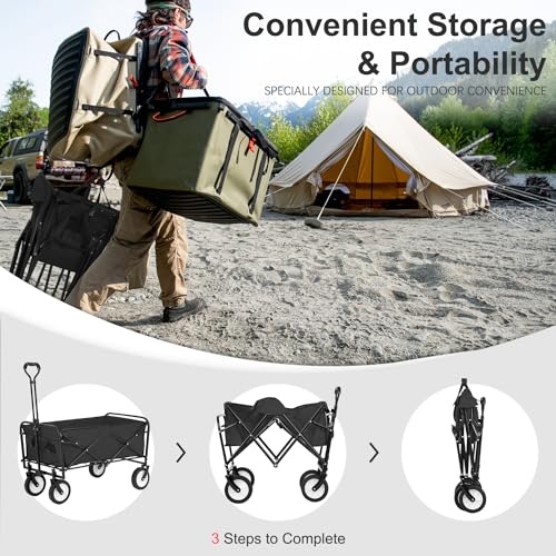 Paylesshere FOLDING WAGON Collapsible Wagon Folding Foldable Garden Cart thumb #5