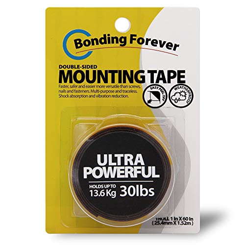 Bonding Forever Ultra Powerful Double Sided Tape | Foam Tape | Double Sided Adhesive Tape | Mounting Tape | 0.045 X 1 X 60 X 1EA Bonding Forever Ultra Powerful Double Sided Tape | Foam Tape | Double Sided Adhesive Tape | Mounting Tape | 0.045" X 1" X 60" X 1EA