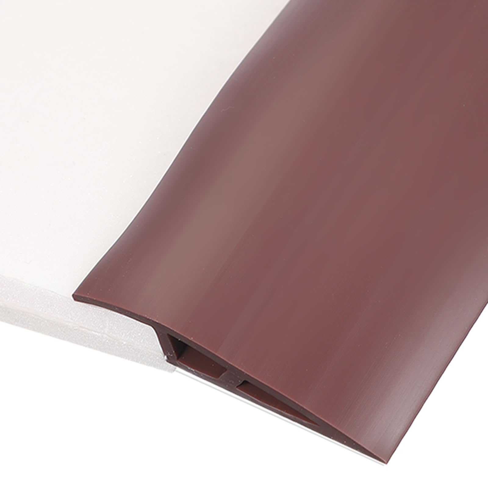 sourcing map Floor Transition Strip 3.3ft Self-Adhesive Flooring Edge Trim Strip for Uneven Floors Gaps from 1/4" to 3/8", Coffee