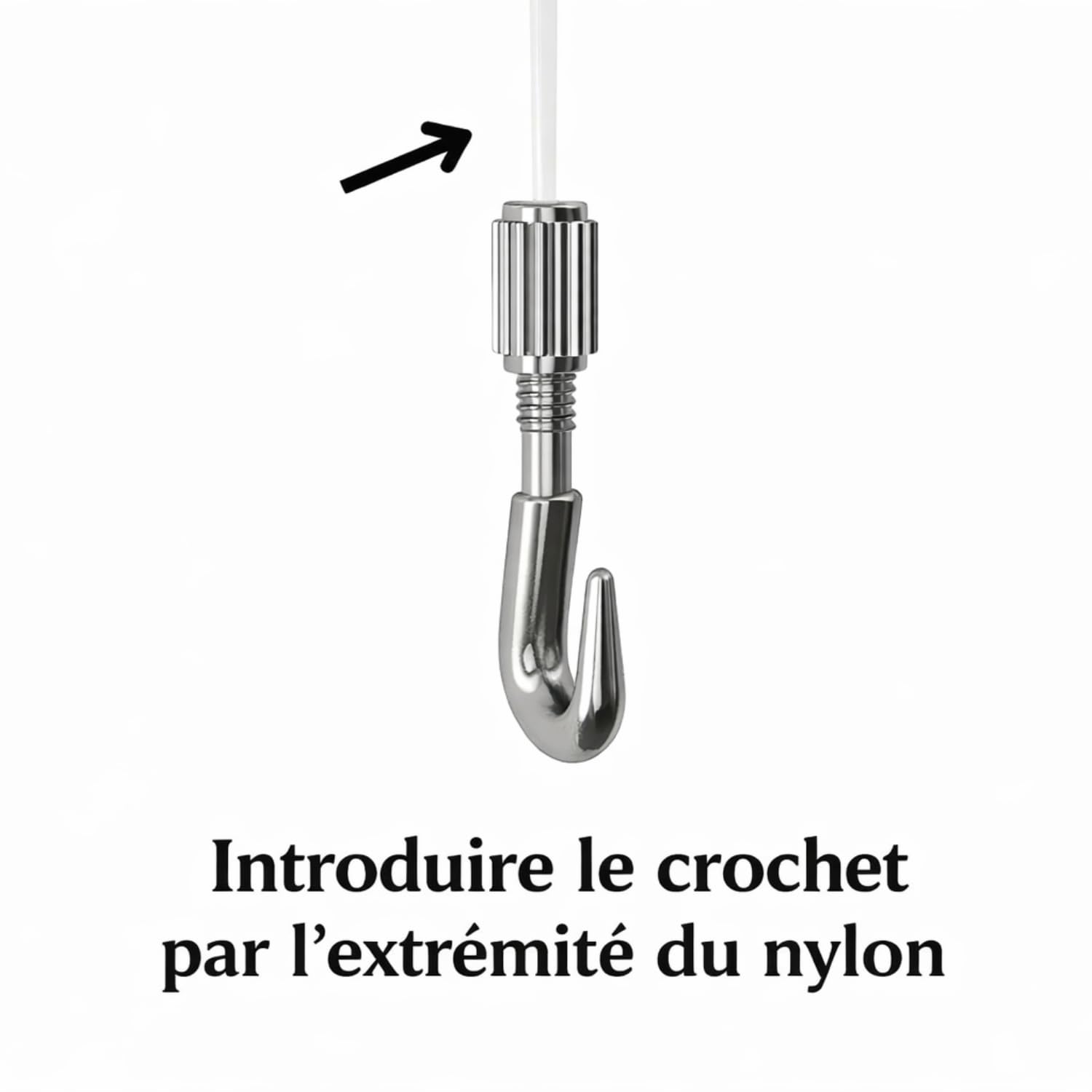 Cimaise pour tableau – Kit suspension avec câble nylon 2 m et crochet réglable | Support jusqu’à 10 kg | Réglage sans outil | Solution murale pour cadres | Lot de 10