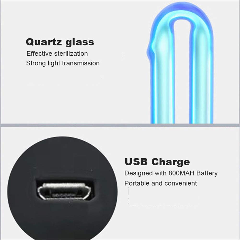 Lámpara UV, UVC ozono esterilizador luz ultravioleta de cuarzo de iluminación LED inicio Mejora de Cuidados en el hogar Iluminación de interior,Negro
