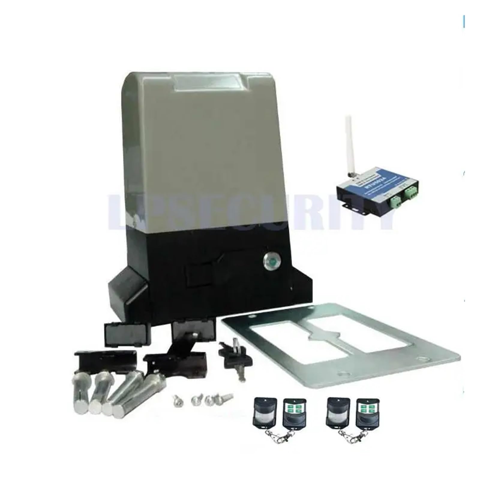 Automatic Gate Opener, Automatic Sliding Gate Opener Motor for Up to 800KGS (photocells,Button,lamp,keypad, GSM Optional)(Kit8)