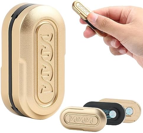 STONESTAR DNA Fidget Slider, Aluminum Alloy Push Card Magnetic EDC Fidget Toys Sensory Toys Anxiety Stress Relief Toy, for Adults with ADHD, ADD and Autism (Gold, Small)