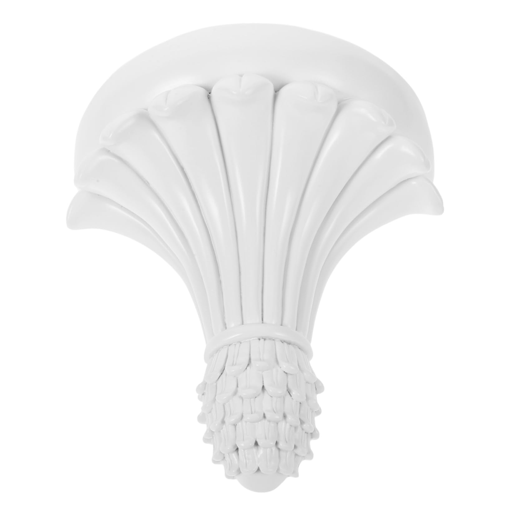 MAGICLULU Estante Flotante de Resina Blanco para Pared, Soporte Decorativo Europeo Gran Capacidad de Carga, Adecuado para Macetas y Plantas en Salón