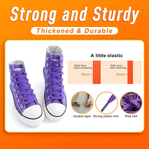 Image of VSUDO 2 Pairs Double Layer Flat Sneaker Shoe Lace, Flat Shoelace /Shoe String
