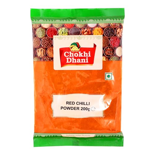 Chokhi Dhani Red Chilli Powder 200 gm| Pure & Spicy Indian Ground Red Chilli | Fresh & Hot Spice for Curries Marinades & Pickles | No Additives