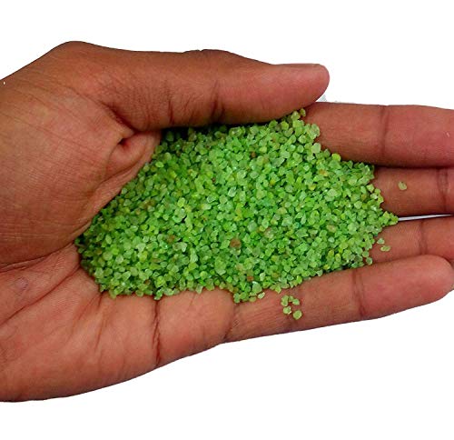 Image of Maalavya Sugar Size Crystal Sand for Home and Garden Decor, Aquarium Substrate (Pine Green, 950 Grams)