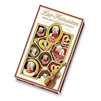 Reber, Die Feinsten, 12er Packung, Gemischte Kugeln aus Zartbitter- Alpenmich- Schokolade, Pasteten und Mozart Herz’l, Gefüllt mit Pistazien-Marzipan, Mandeln und Haselnuss-Nougat, 218g (12 Stück)