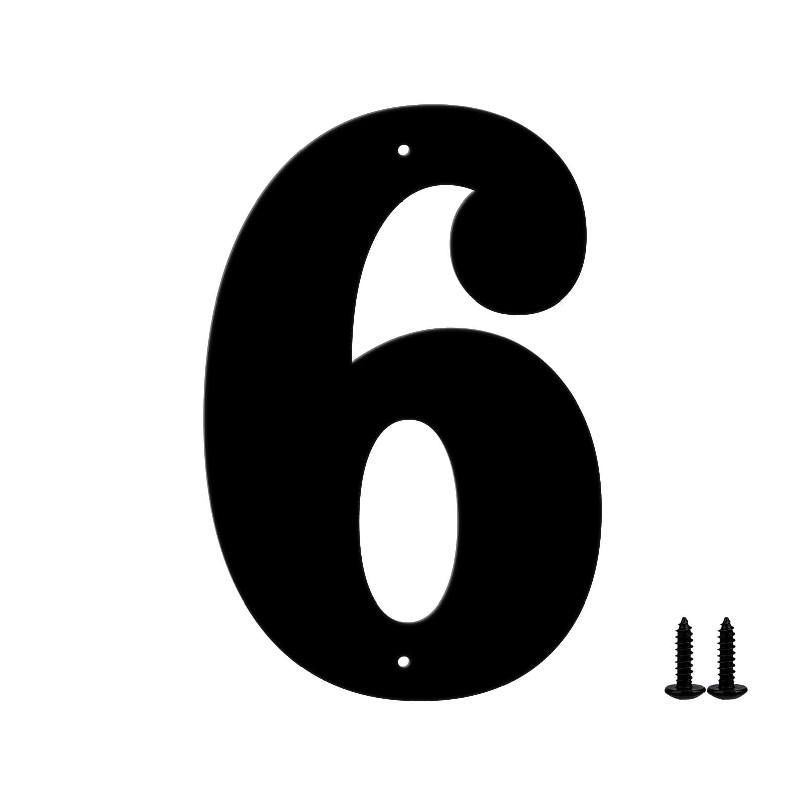28 Inch House Numbers and Metal Letters for Outdoor Signs – Coated Address Letters for Garden, Door, and Mailbox Decoration, House Letters for Outside with Easy Installation Nail Kit (Number 6)