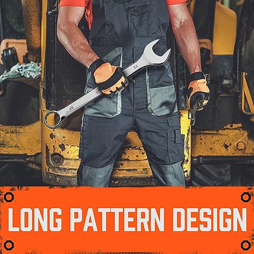 Image of HORUSDY Large Wrench Set with Rolling Pouch | Metric | 6-Piece | 23mm, 24mm, 26mm, 27mm, 30mm, 32mm | 12 Point | Chrome Vanadium Steel