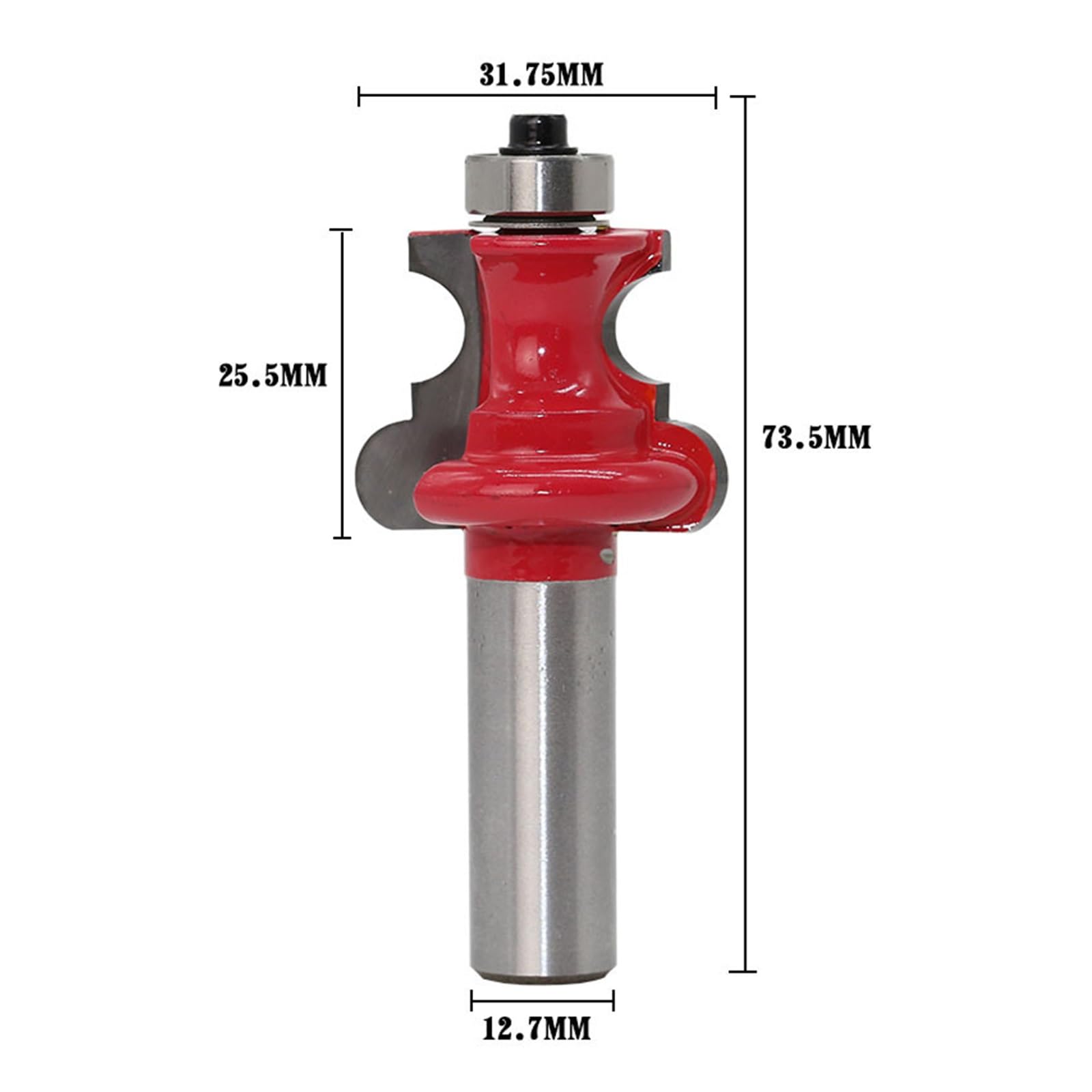 Fresa de carpintería con vástago de 12,7mm, fresa de extremo de carburo sólido, fresa de madera, cortador de ventana, herramienta de madera CNC, 1 ud.