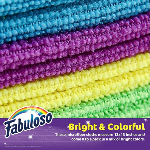 Image of Fabuloso Microfiber Cleaning Cloths for Home & Car, 13x13, 8 Ct, 2-Pack