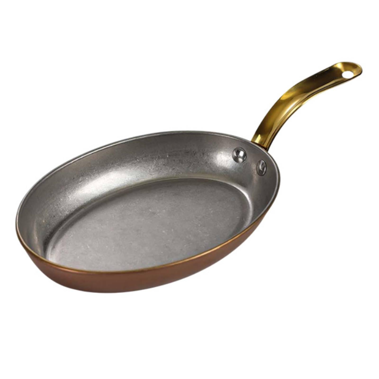 Piatto con Manico in Acciaio Inox Piatto da Portata Dorato Stoviglie per Ristoratori, 24cm
